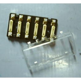 Portafusibles. placa 6 fusibles con tapa Portafusibles. placa 6 fusibles con tapa